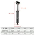 thumbnail image 5 of Mountain Cycling Seatpost With Adjustable Height Cable Controlled Hydraulic Seatpost Remote Internal Inner Cable Routing Cycling Seat Post, 5 of 7