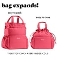 thumbnail image 6 of Fit + Fresh Cromwell Women's Lunch Bag, Cinch Closure Lunch Box With Containers, Watermelon, 6 of 9