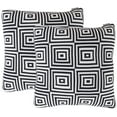 thumbnail image 2 of SAFAVIEH Nova Geometric Pillow, 19" x 19", Black/Ivory, Set of 2, 2 of 5