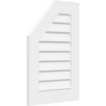 thumbnail image 2 of 28"W x 38"H Half Octagon Top Left Surface Mount PVC Gable Vent: Functional, w/ 3-1/2"W x 1"P Standard Frame, 2 of 13