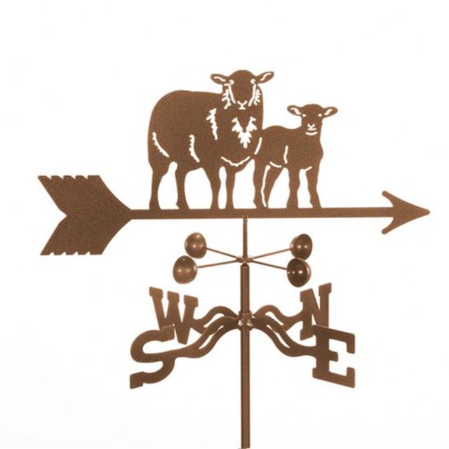 EZ Vane EZ1316-4S Sheep with Lamb Weathervane - Four Sided Mount