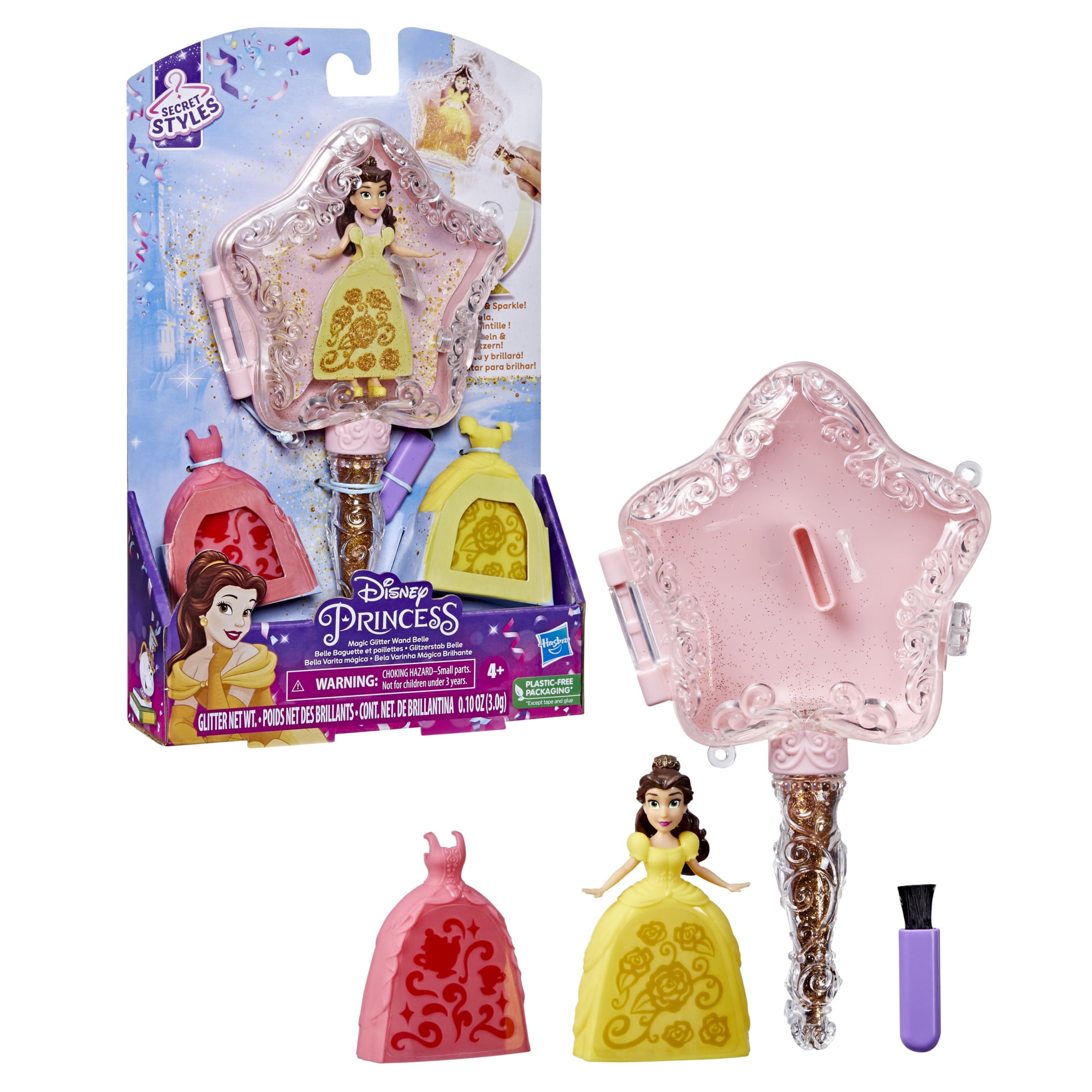 Princess Secret Styles Magic Glitter Wand Belle Doll, Arts and