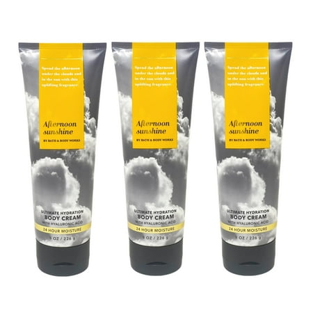 Bath and Body Works Afternoon Sunshine Ultimate Hydration Body Cream Trio Gift Set - Includes 3 Ultimate Hydration Body Creams - 8 oz / 226 g each