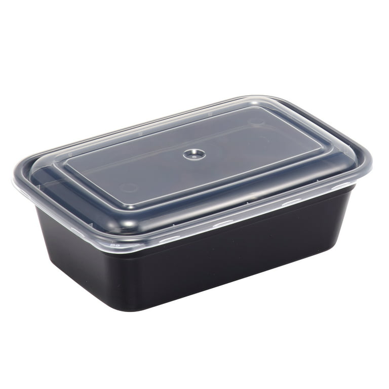 Black Food Container Lid Storage 10 Dividers Black