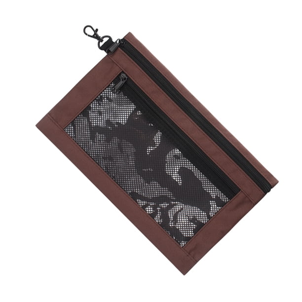 Riwesomey Bolsa de herramientas multifuncional impermeable de tela con cremallera para bolsillo de hardware Bolsa de almacenamiento Bolsillo de Herramientas eléctricas marrón 30.5*19.5 cm