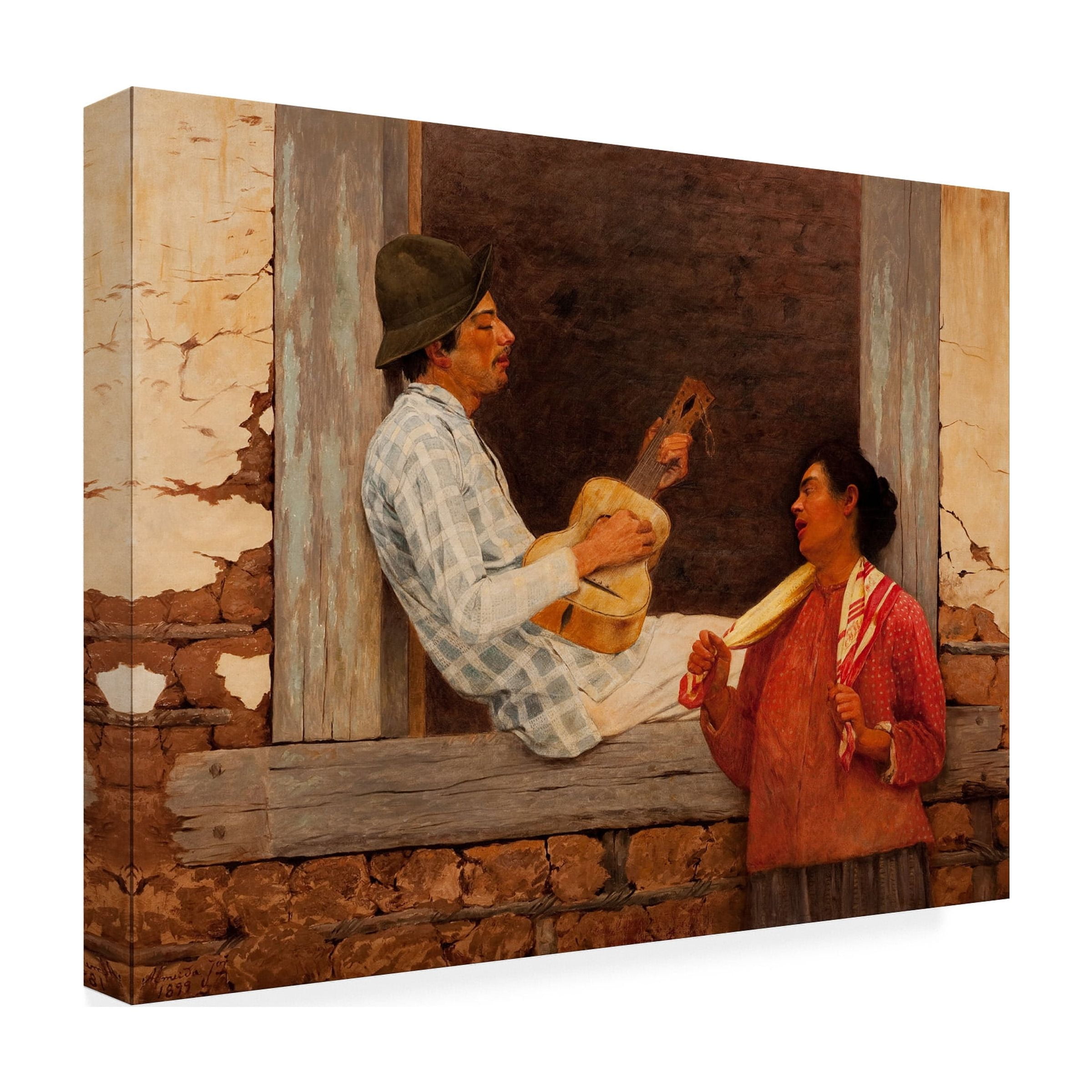 Almeida Junior 'The Guitar Player' Canvas Art