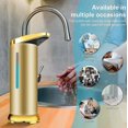 thumbnail image 4 of Dispensador automático de jabón de acero inoxidable, dispensador de desinfectante sin contacto con sensor infrarrojo, interruptor ajustable y base impermeable (oro mate), 4 of 5