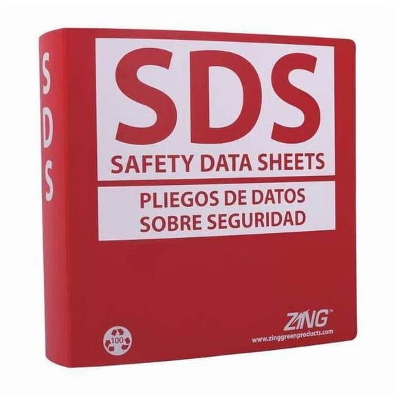 Zing GHS SDS Binder,2-1/2 in.,Bilingual 6034