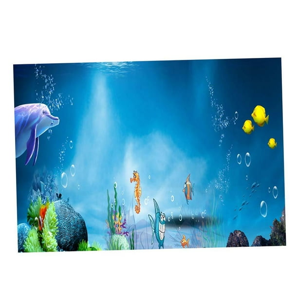 3D Prints Aquarium, Fish Tank Background Poster Landscape Decorative  Wallpaper 122x61cm 