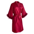 thumbnail image 7 of Yuncity Womens Nightgowns Silk Wedding Party Team Bride Robe Letters Kimono Satin Pyjamas Bridesmaid Bathrobe Pajamas Pjs Loungewear Soft One Size, 7 of 7