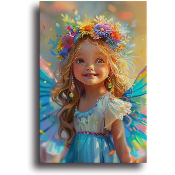 Canvas Wall Art Decor, Large Wall Art,Little angels Decor, Wall Art Decor for Living Room, Bedroom, Decor Wall Prints - 8x12 inch Unframed