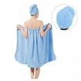 thumbnail image 2 of WALFRONT Ensemble d'Enveloppement Corporel Doux pour Femmes pour le Bain, Serviette de Douche Spa, Enveloppe de Bain avec Bonnet de Séchage des Cheveux Ajustable, Turban pour Cheveux, 2 of 8