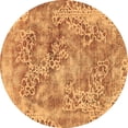 thumbnail image 1 of Ahgly Company Indoor Round Abstract Brown Modern Area Rugs, 6' Round, 1 of 4