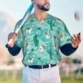 thumbnail image 5 of Lsque Alapaca in Boho Pattern Mens Polo Golf Shirts Funny Graphics Shorts Sleeve Button Shirts Baseball T-shirt-4X-Large, 5 of 7