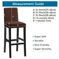 thumbnail image 4 of Stretch Pub Chair Slipcover,Set of 2/4/6 Height Bar Stool Cover Counter Stool Slipcover Universal Removable Washable Non-slip Jacquard Chair Protector for Cafe Kitchen Restaurant-6 Pcs-brown, 4 of 6