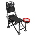 thumbnail image 3 of Thehsnt 13 Gear Rise Fall 21cm Adjustment Fishing Chair with Backrest Rod Holder Folding Fishing Deck Chair Fisherman Gift, 3 of 9