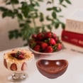 thumbnail image 3 of OFFIGAM bao Rustic Japanese Style Brown Ingot Wood Fruit Salad Multipurpose Bowl 1PCS, 3 of 6