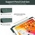 thumbnail image 4 of Aoub Case for iPad 6th Generation 2018 / 5th Generation 2017 with Pencil Holder, Slim Lightweight Soft TPU Back Smart Cover, Auto Sleep/Wake, Tri-fold Case for iPad 9.7 inch, Dark Green, 4 of 8