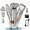 Silver, variant on 3 IN 1 Electric Razor for Men: Rechargeable Electric Shavers with Nose Trimmer Sideburns Trimmer,Waterproof Wet/Dry Grooming Kit