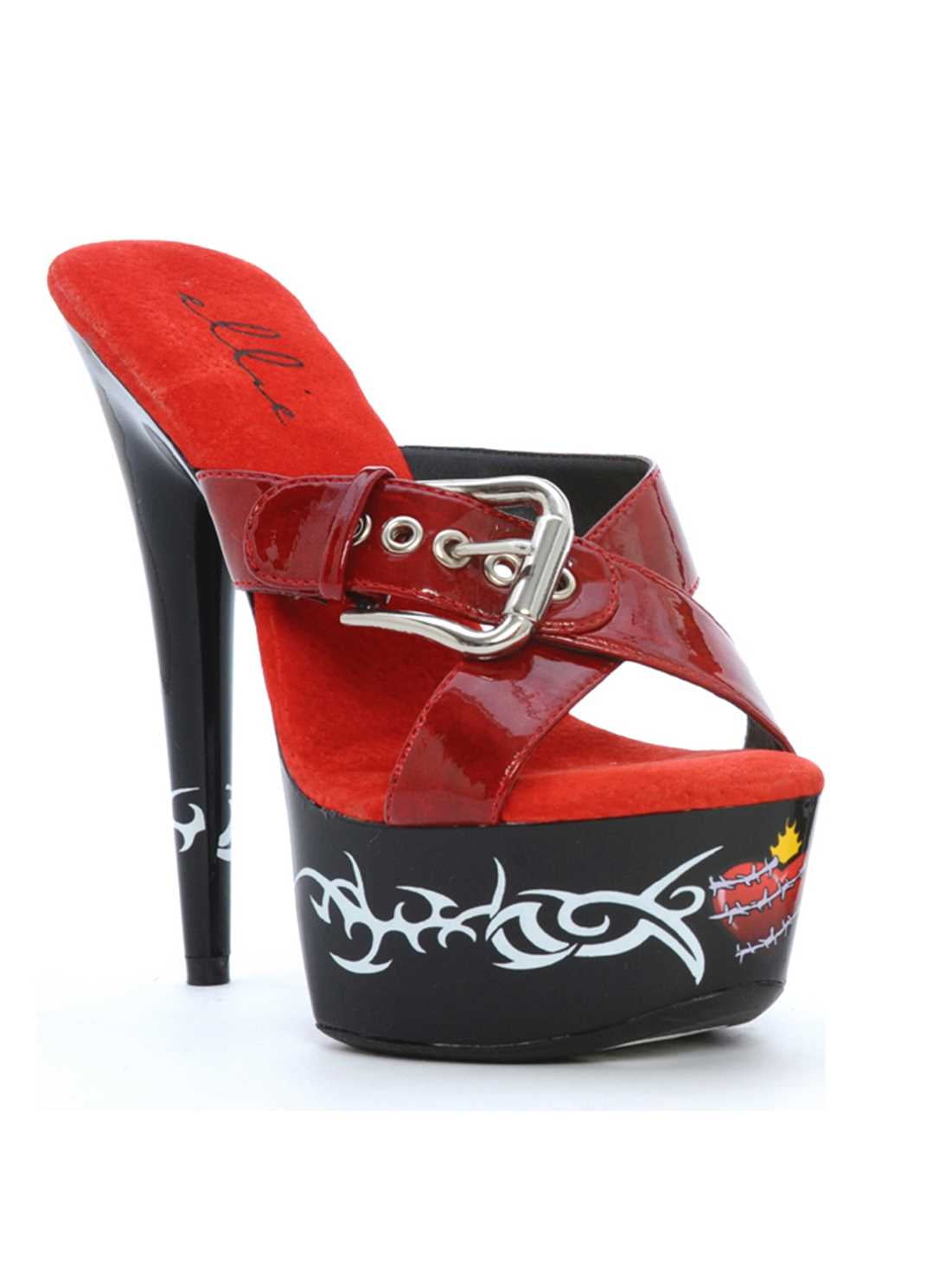 heart platform shoes