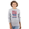 thumbnail image 3 of Patriotic USA 76 American Flag Long Sleeve TShirt Men Women Brisco Brands S, 3 of 6