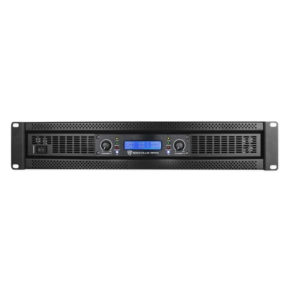 Rockville RPA16 - Amplificador de potencia de 2 canales RMS de 10000 W de pico y 3000 W, alta salida
