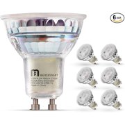 MASTERY MART LED GU10 LED Light Bulbs, 50 Watt Halogen Equivalent, 4.5W Dimmable, MR16 Spot G10 LED Flood Light Bulbs Replacement for Recessed Track Lighting, 2700K Soft White, 6 Pack