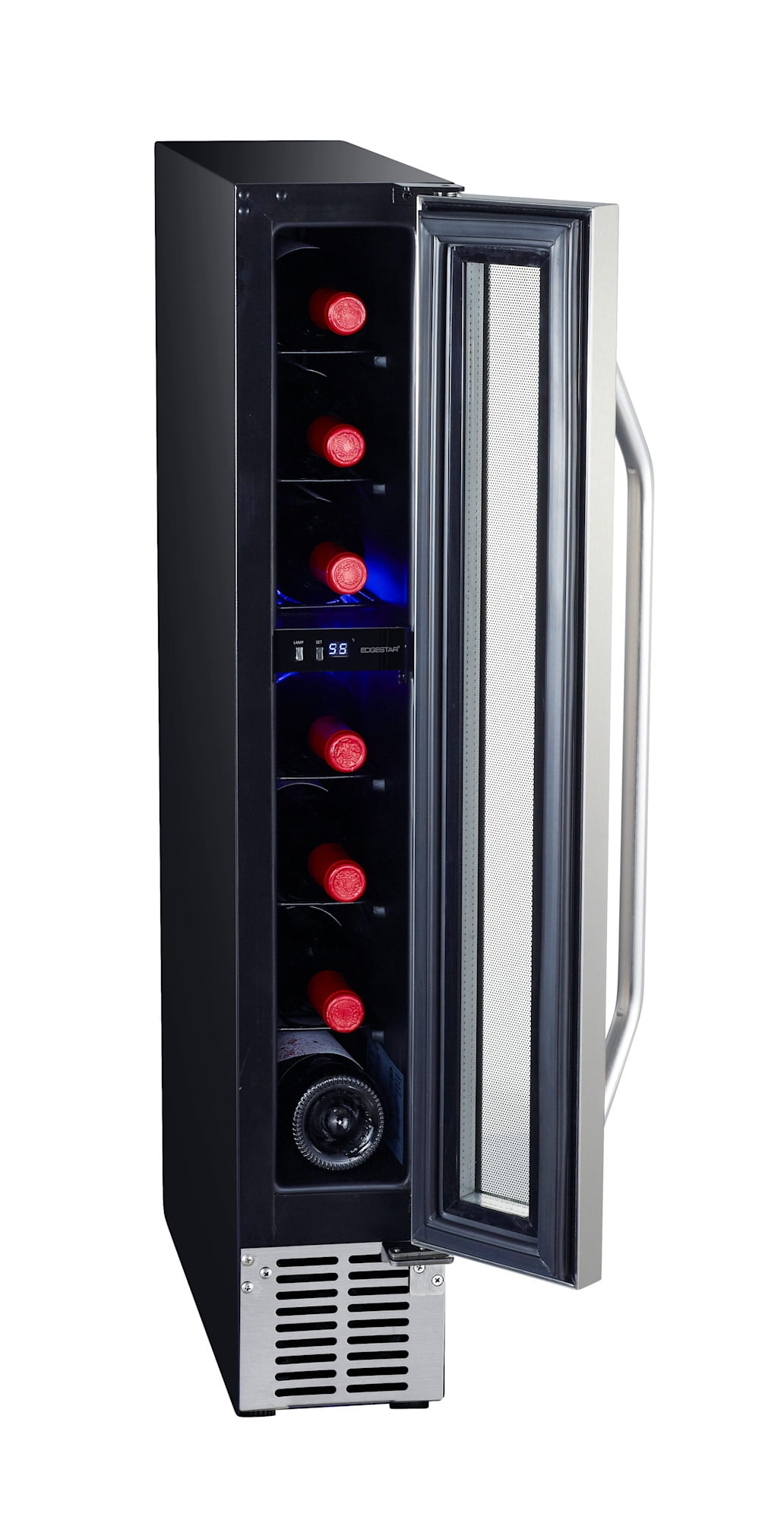Edgestar Cwr70sz 6" Wide 7 Bottle Capacity Built-In Compact Wine Cooler - Stainless Steel