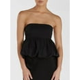 thumbnail image 2 of Biezeib Women's Bubble Hem Tube Tops Strapless Solid Color Bandeau Puffball Hem Cropped Shirt, 2 of 6