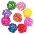 thumbnail image 4 of FRCOLOR 50PCS Rattan Ball Toy Parrot Chew Toy Wicker Balls Grass Rattan for Birds, 4 of 8