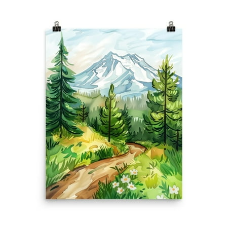 Mount Shasta Print, Northern California Mountain Landscape Wall Art, Cascade Range Poster, Alpine Nature Travel Decor, Norcal Art Home Decor #3271, Unframed Poster Size 8x12
