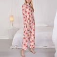 thumbnail image 3 of Pofeuu Strawberry Print Womens Pajamas Set Long Sleeve Sleepwear Button Down Nightwear Soft Pj Lounge Sets Button Down Pajamas Women-XX-Large, 3 of 7