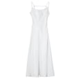 thumbnail image 6 of new summer women's fashionable temperament hollow texture suspender waist dress-SoftRed-M, 6 of 7