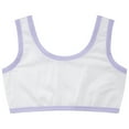 thumbnail image 3 of iixpin Girls Sports Bra Kids Cute Print Unpadded Crop Top Cotton Soft Seamless Cami Bralette Undershirts White 13-14, 3 of 7