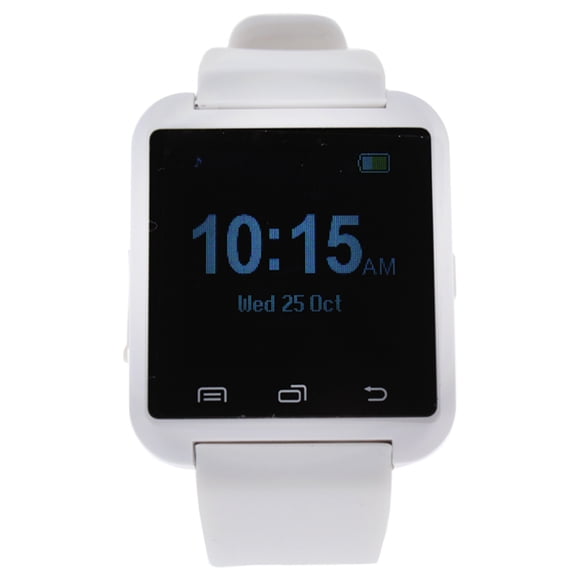 Reloj inteligente con correa de silicona EK-A1 Montre Connectee, color blanco, de Eclock para hombre, 1 pieza