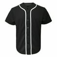 thumbnail image 6 of TOPTIE Men's Baseball Jersey Plain Button Down Shirts Team Sports Uniforms-Black White-M, 6 of 9