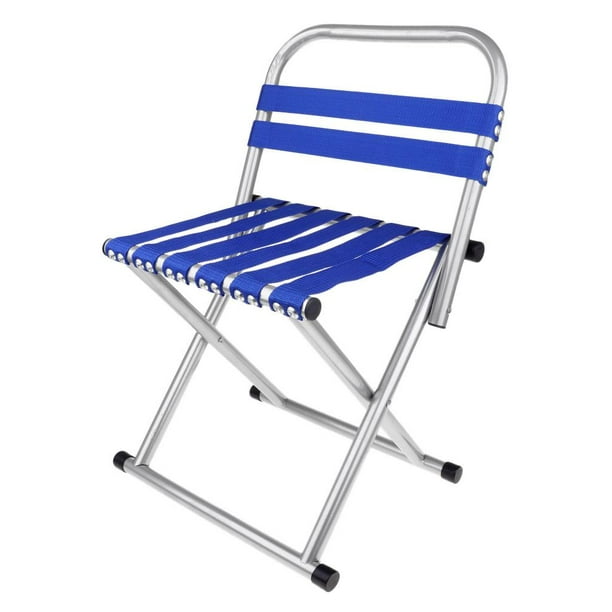 Portable Camping Fishing Foldable Chair light with Cool Backrest Blue S  Small