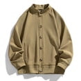 thumbnail image 2 of KIHOUT Men's Stand Collar Bomber Jacket - Modern Aviator Style with Ribbed Trim and Zipper Pockets, 2 of 6