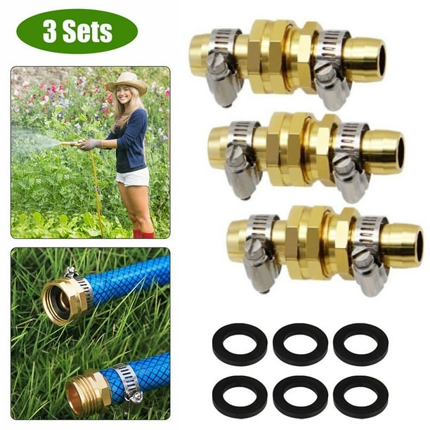 3/4In 5/8In Garden Mender End Repair Kit Water Hose Male Female Quick ...