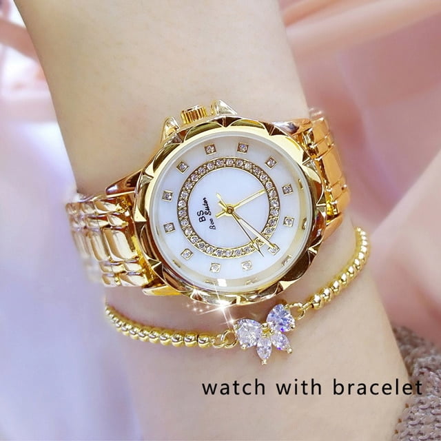 Knorretje Stralend Supermarkt Diamond Women Watch Luxury Brand 2022 Rhinestone Elegant Ladies Watches  Rose Gold Clock Wrist Watches for Women Relogio Feminino - Walmart.com