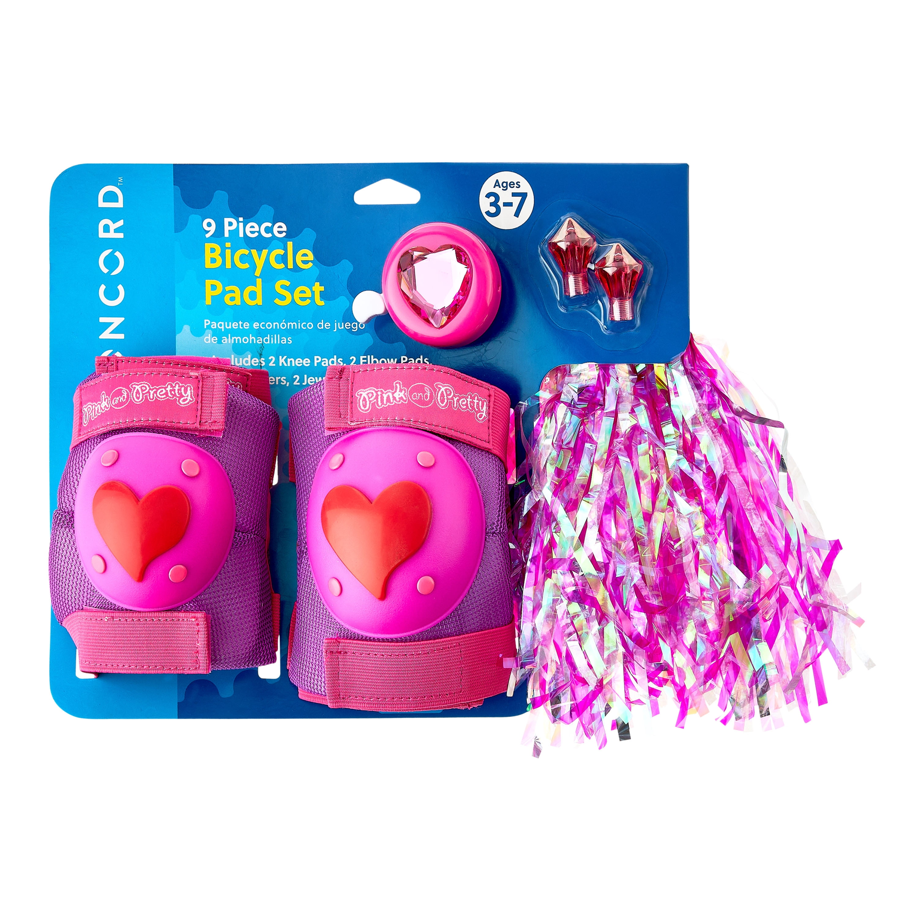 Concord Pink and Pretty Bicycle Pad Set, 9 Pieces