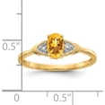 thumbnail image 3 of 14K Yellow Gold Citrine And Diamond Ring (Size 7) Made In India xbs284, 3 of 5