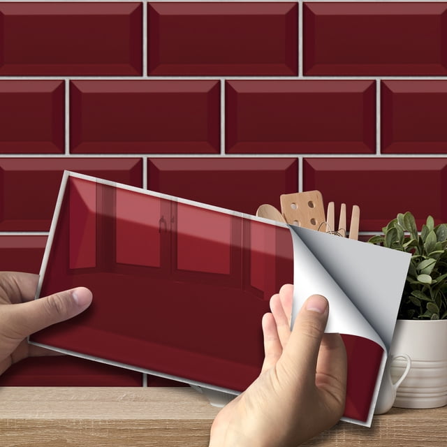 Sumhomie 9/45/90Pcs Tiles PVC Wall Sticker Kit Waterproof Furniture Decal Kitchen Wall Decor