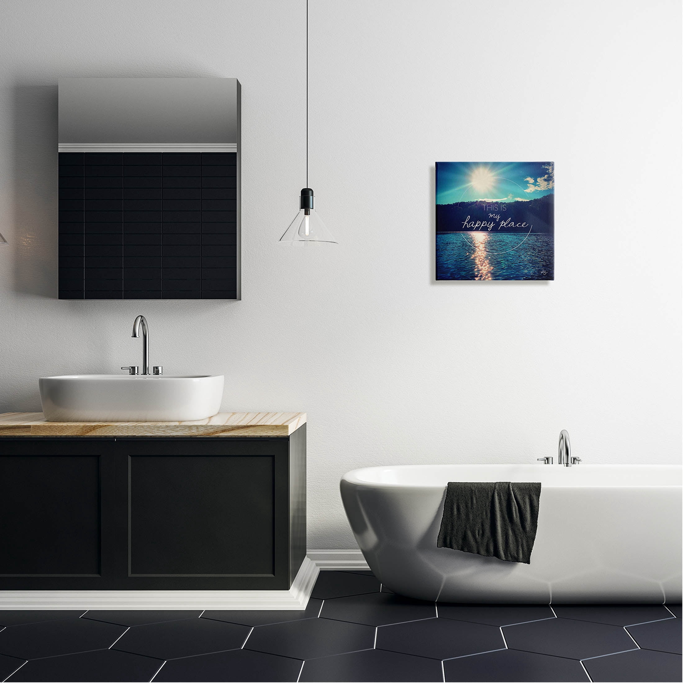 Stupell Industries My Happy Place Lake Scenery Graphic Art Gallery Wrapped Canvas Print Wall Art, Design by K. Kaufman