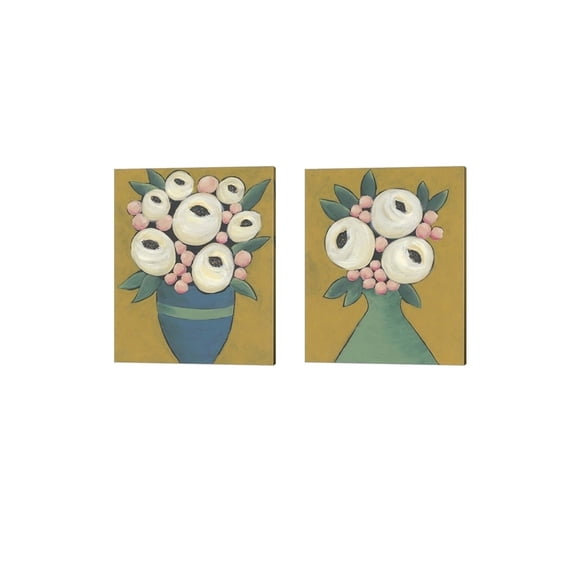 Metaverse Regina Moore 'Country Garden Bouquet' Canvas Art (Set of 2)