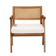 thumbnail image 3 of Baxton Studio Jetsam Japandi Arm Chair, One Size, Walnut Brown, 3 of 10