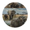 thumbnail image 4 of Orinice Elephants Round Table Cover Stain Resistant Washable Indoor Outdoor Tablecloth Kitchen Dining Wedding Parties 100% Polyester Fiber 31-35, 4 of 8