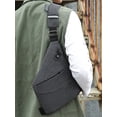 thumbnail image 6 of Sexy Dance Men Casual Waist Bag Sling Pack Bum Belt Bag Satchel Crossbody Bag Gray Right Chest, 6 of 7