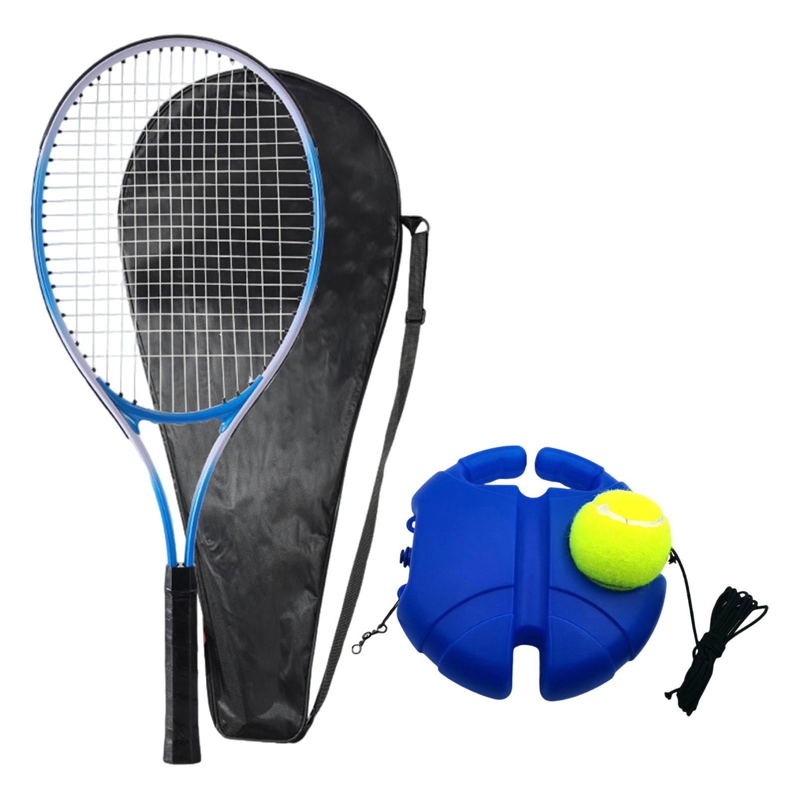 Baoblaze Tennis Racket Portable Professional Tennis Training Ball with String Adults Blue