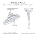thumbnail image 5 of Rosec Jewels Marquise Cut Moissanite Engagement Ring - 5X10 mm, 1 Ct, D-VS1 Grade, 925 Sterling Silver, US 7.00, 5 of 6